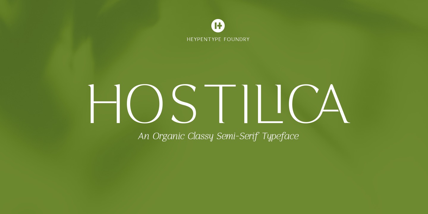 Пример шрифта Hostilica